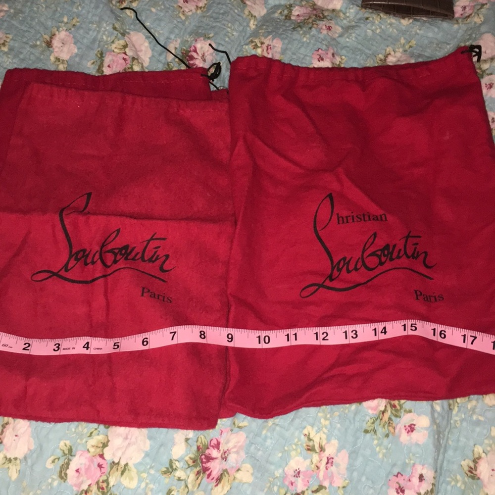 Christian Louboutin shoe bag.